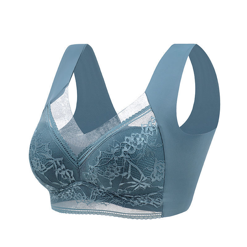 Picture of Live Broadcast Popular Sexy Lace Large Size Beautiful Back Fixed Cup Thin Push-Up Seamless Intimates Women's Anti-Sagging Bra