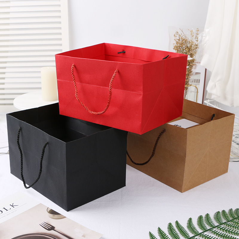 Baking packaging 2-3 boxed B02 handbag paper bag Mid-Autumn moon cake gift packaging bag hand bag direct sales