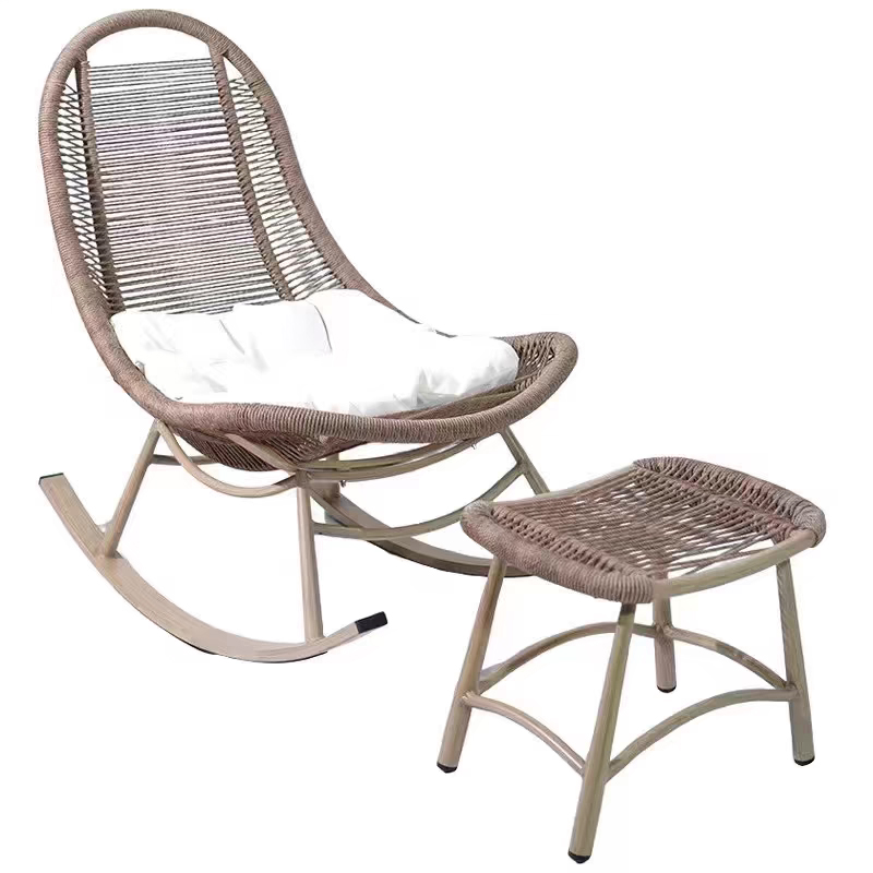 Picture of Rocking chair, rattan casual balcony living room recliner, adult courtyard garden rattan chair, lazy sofa chair, home rocking chair