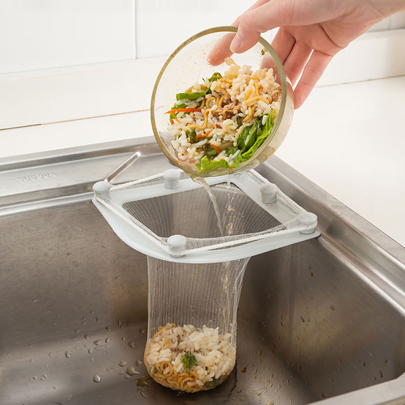 Kitchen Sink Filter Screen Vegetable Sink Residue Kitchen Waste Filter Sewer Vegetable Sink Disposable Net Bag Drain Rack