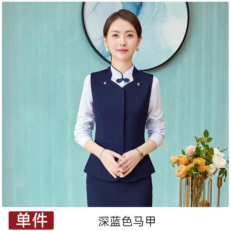 Picture of Professional vest suit female customer service Foreman tooling new fashion stewardess uniform hotel front desk work clothes customized