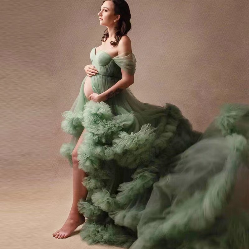 Pregnant women mesh skirt outside single cross-border maternity photo clothing Amazon AliExpress and other foreign trade websites selling
