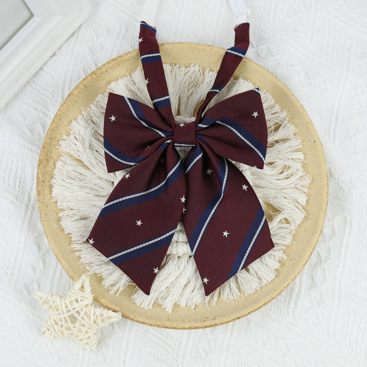 Picture of Jk Japanese Style Uniform Leather-band Free Tie Men's Bow Tie Women's All-match School Style Daily Striped Simple School Uniform