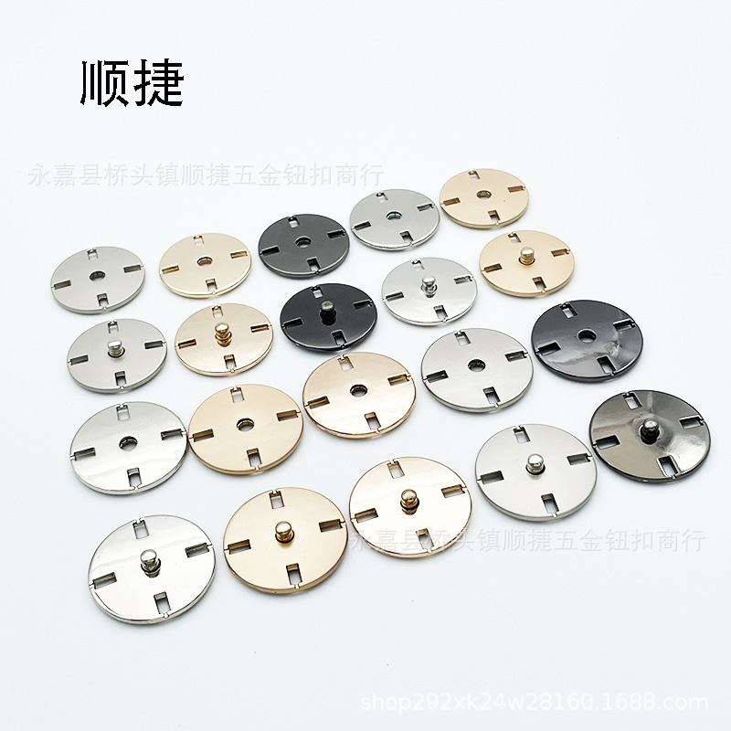 Round High Crotch Cross Metal Snap Button Coat Snap Cashmere Snap Button Female Button Women's Coat Invisible Button Hidden Button
