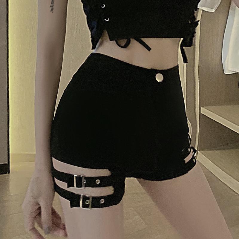 Super shorts hot pants all-match women's high slit sexy waist bag summer A- line skirt royal sister style hip hot girl 2320 casual