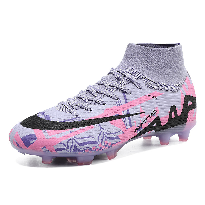 New cross-border high-top football shoes for men and women teenagers long nail broken nail students sneaker FOOTBALL SHOES