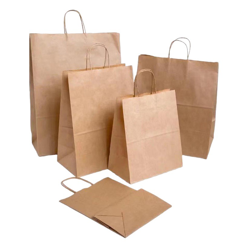 Kraft Paper Bag Baking Milk Tea Coffee Gift Bag Take-away Packing Handbag Advanced Sense Bag Small Batch Customization
