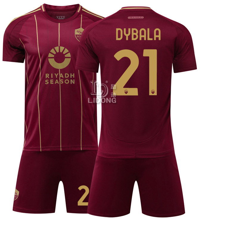 Picture of 2425 Rome Home Jersey New No. 21 Dybala No. 11 Dove Bic Football Suit Serie A Sports suit