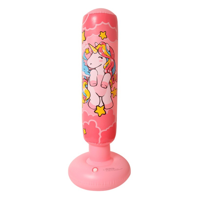 Thickened Fitness Children Inflatable Tumbler Vertical Boxing Column Inflatable Sandbag Unicorn Sandbag Toy 1.2 m