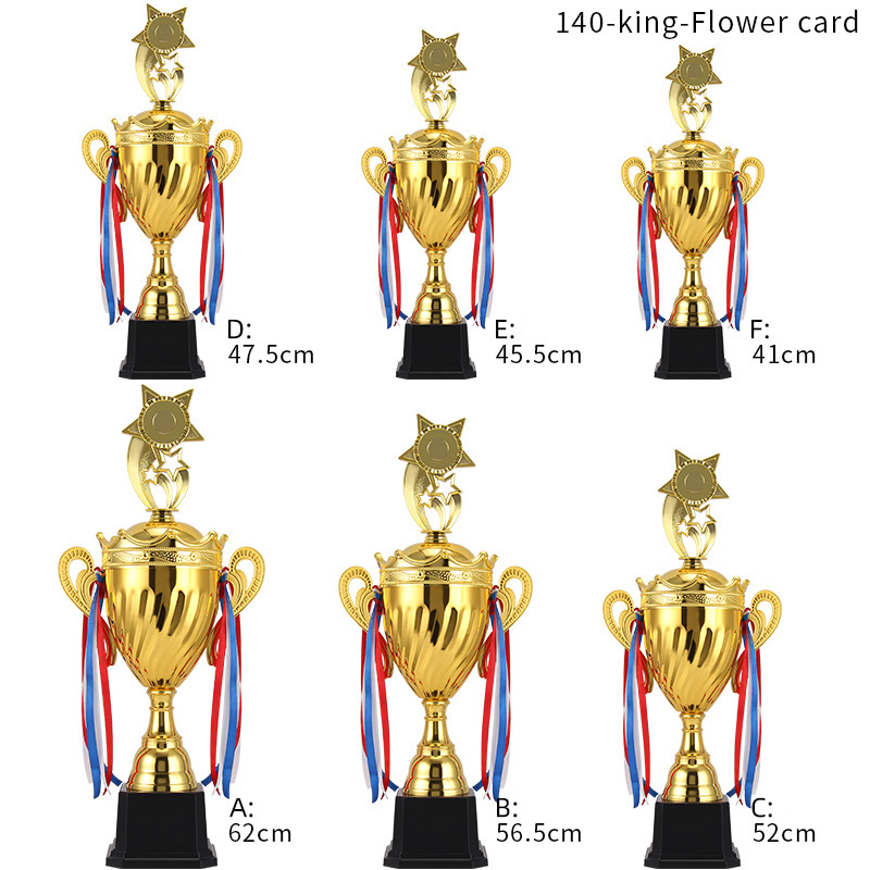 Picture of Universal metal crown trophy Sports Basketball football crown trophy binaural Gold Cup with lid logo can be added