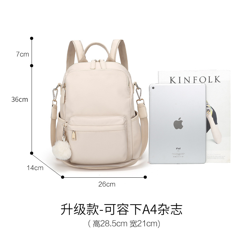 Picture of Fashion Casual Japanese-Korean Style 2024 New Anti-theft Women's Oxford Cloth Backpack Women's Large Capacity Simple Travel Bag