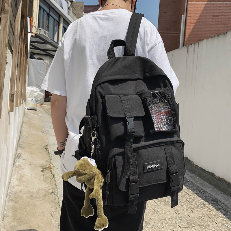 Picture of ins schoolbag women's Korean-style Harajuku ulzzang high school student junior high school student simple backpack men's large capacity backpack