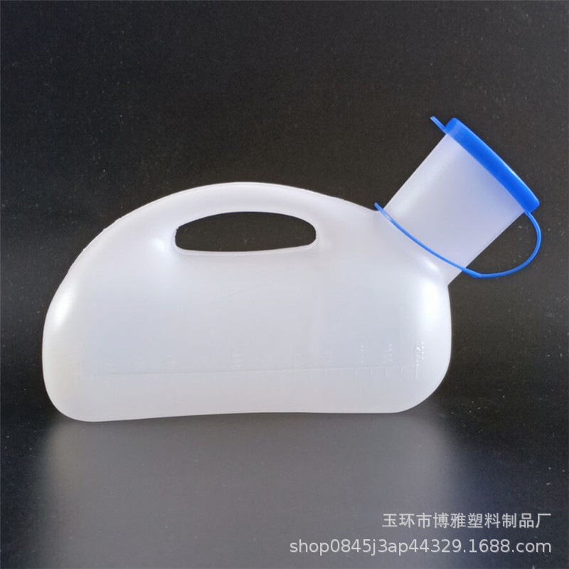 Men's Urinal Car-Mounted with Scale 1200ml Plastic Urinal Urinal for the Elderly Bedridden Patients with Lid Female Chamber Pot