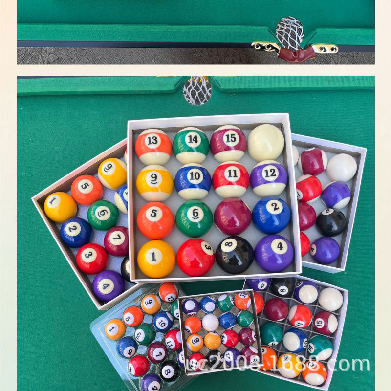Children's 38 Billiards Mini 48 American Billiards Accessories 57 Standard Billiards Flower Ball Black 8 Game Training Balls