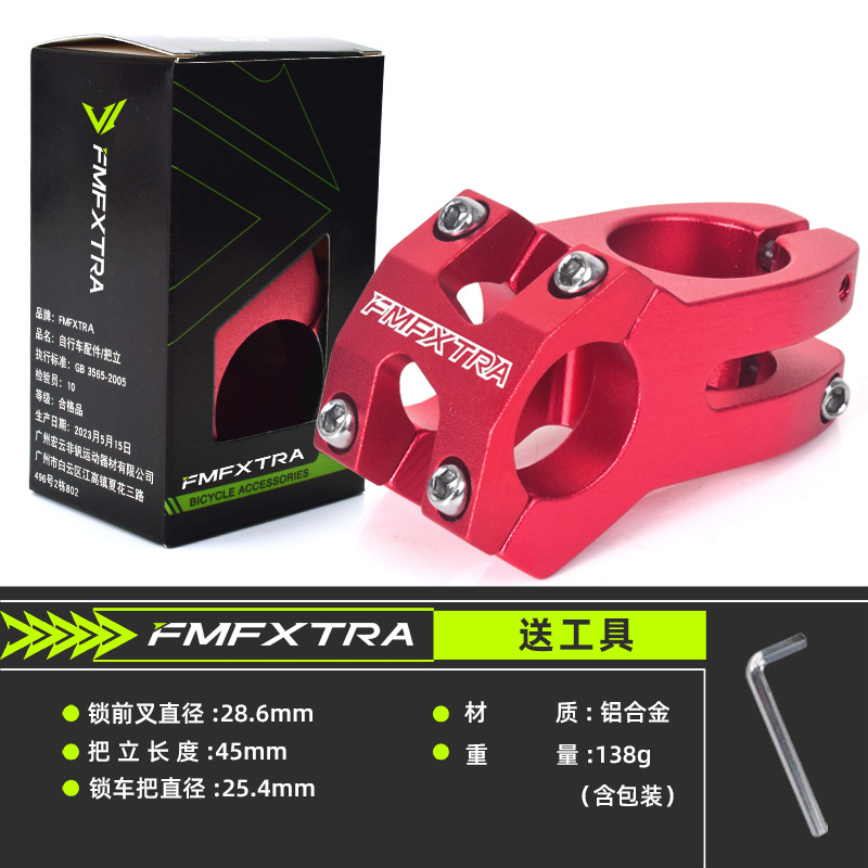 Picture of Bicycle Stem Faucet Handlebar Accessories Road Bike Short Stem Cycling Mountain Bike Cut Out Riser 31.8 Stem