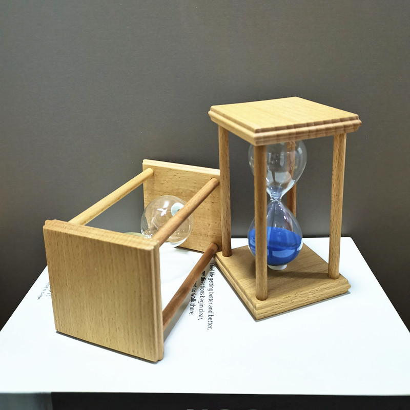 Picture of Wholesale Hourglass 30 Minutes Wooden Three-Column Round Small Hourglass Creative Time Timing Glass Hourglass Ornaments