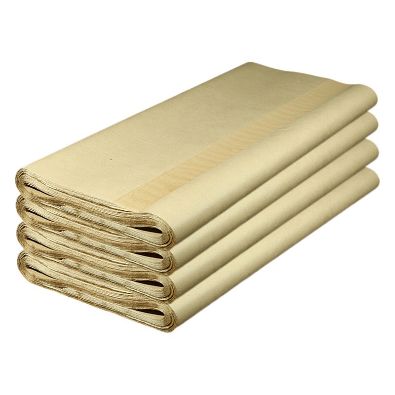 Four-foot six-foot screen imitation handmade thickened wool edge paper antique four-foot half-cooked rice paper brush calligraphy practice paper