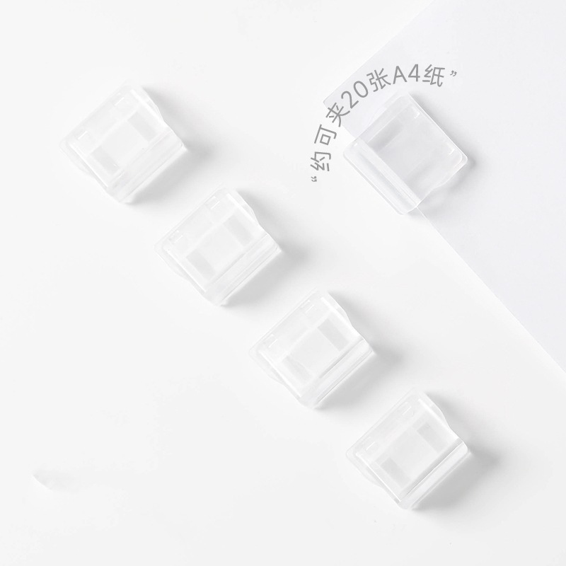 Picture of Push Clip Transparent Color Small Clip Office File Sliding Clip Student Test Paper Data Storage Fixed Push Clip