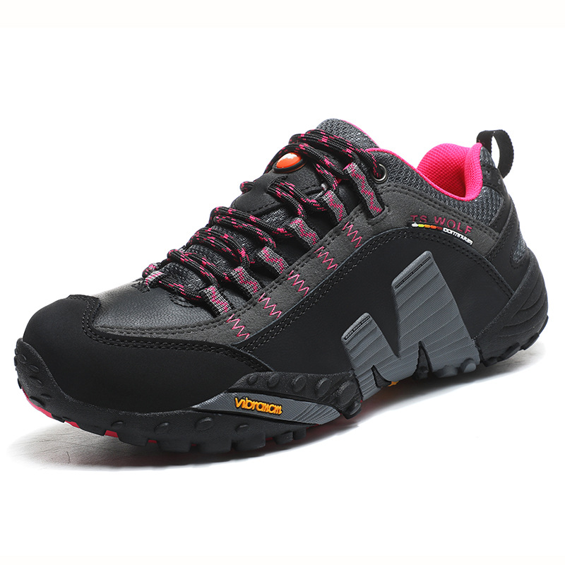 Picture of Cross-border hiking shoes men's lightweight non-slip outdoor shoes genuine leather breathable wear-resistant hiking shoes sports travel shoes women