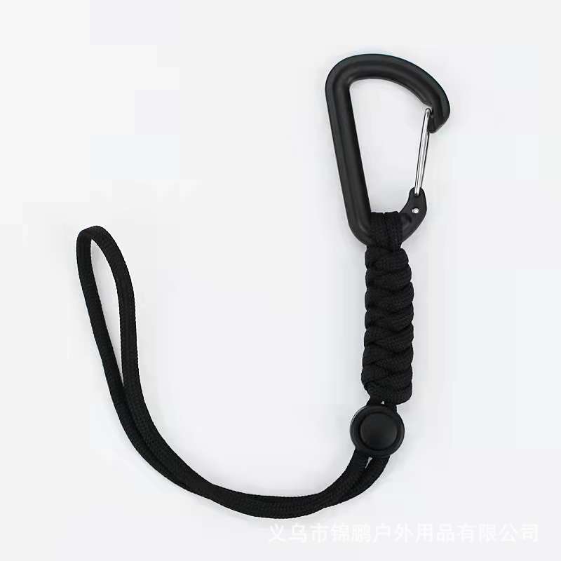 Picture of Cross-border new outdoor backpack hook carabiner hand-woven umbrella rope outdoor emergency umbrella rope key anti-lost rope