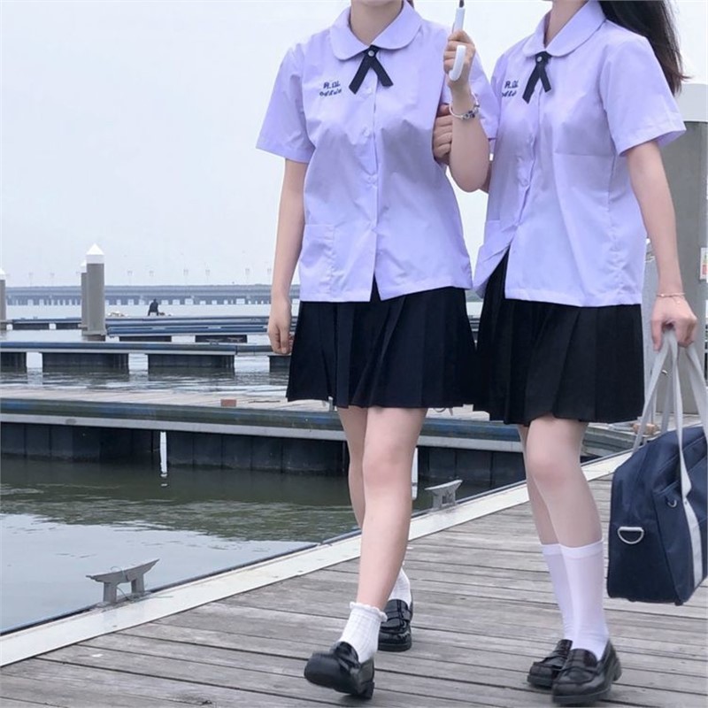 Thai Student School Uniform Taboo Girl Nano Same Thai Shirt Summer High School Student Female JK Uniform Shirt