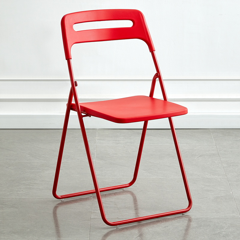 Picture of Folding chair home simple modern plastic photo chair dormitory office meeting training outdoor backrest chair stool
