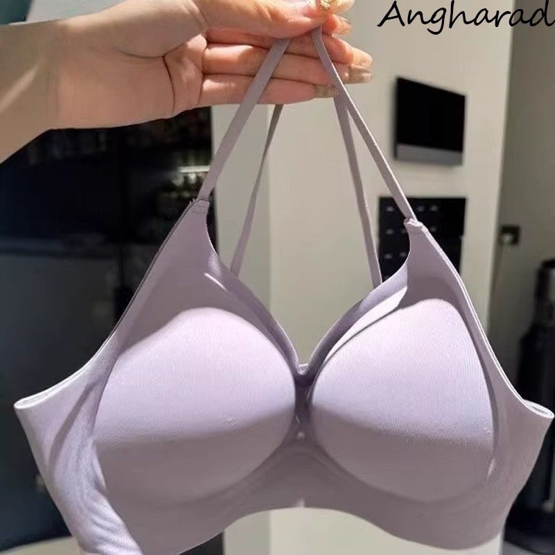 Seamless Bra for Women with Small Bust, Push-Up, Cartoon Style, Outward Expansion, Waist-Slimming, Wireless, Jelly Strip Fixed Bra