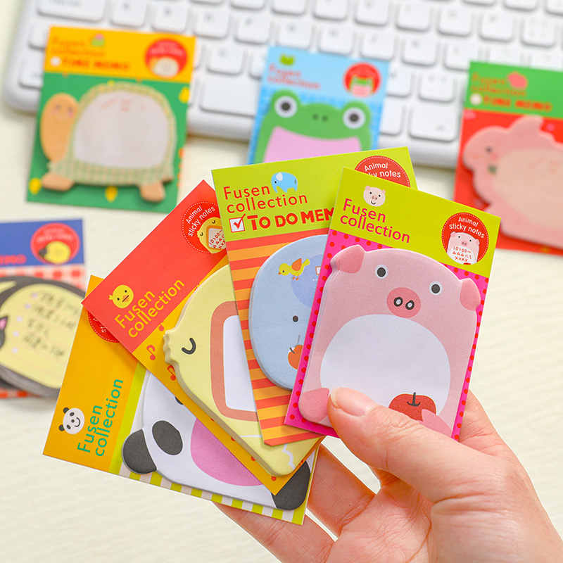 Picture of Korean Creative Stationery Cute Cartoon Zoo Animal Paradise Tearable Note Pad Student Sticky Note N Times