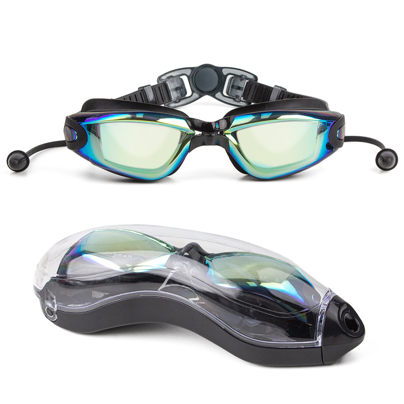 Picture of Adult Professional Training Swimming Goggles Unisex Waterproof Anti-Fog Competition Silicone Large Frame Swimming Goggles Equipment Wholesale