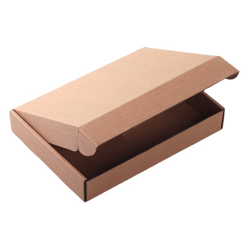 SOURCE Factory wholesale in stock square aircraft box corrugated carton making underwear shirt Kraft paper packing box
