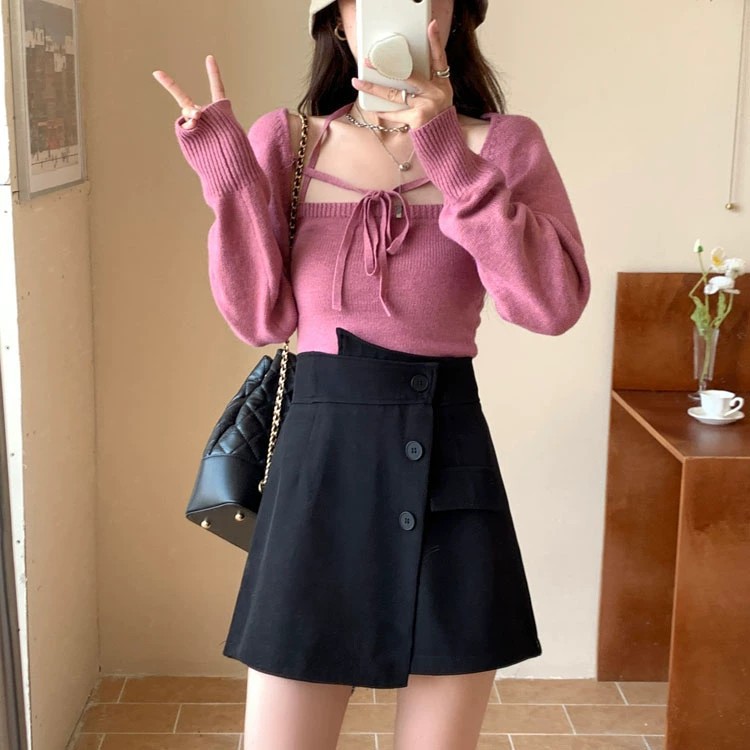 plus size chubby girl High Waist Loose Slimming Casual Suit Short Pants Spring and Summer 2023 New A- line Wide Leg Culottes for Women