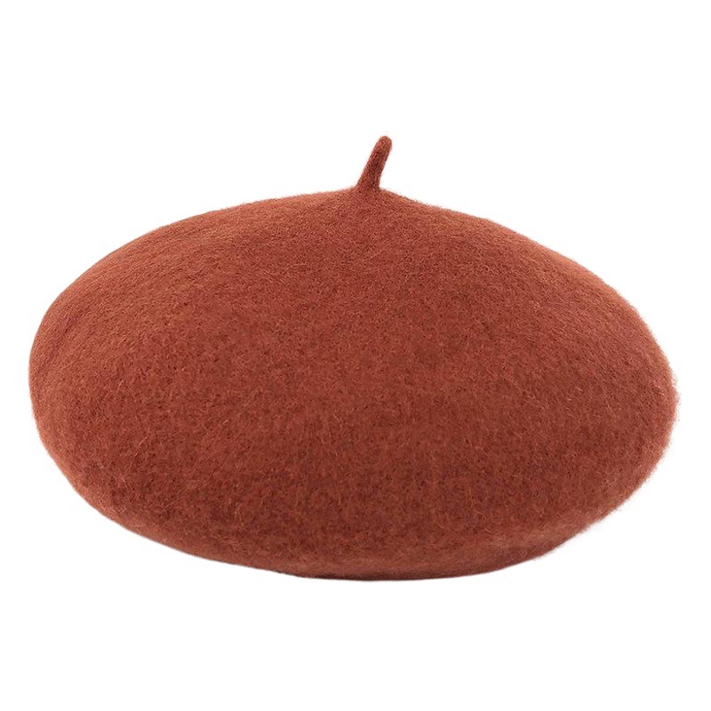 Beret women's autumn and winter Net red Korean ladies pumpkin Bud cap wholesale Japanese casual wool warm hat
