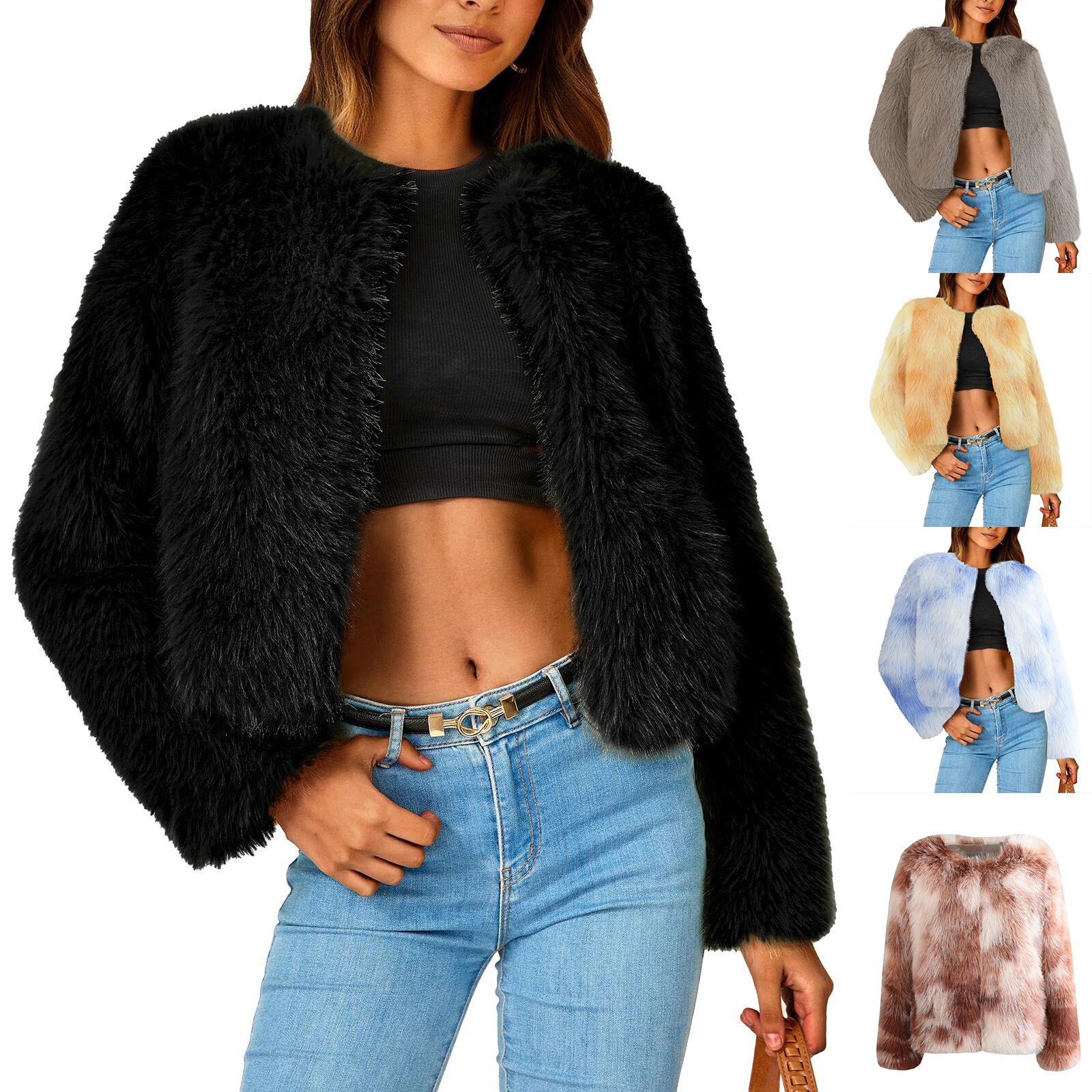 Picture of Autumn and Winter New Toca Crewneck Coat Imitation Fur Coat Young Coat Short Imitation Fur Coat