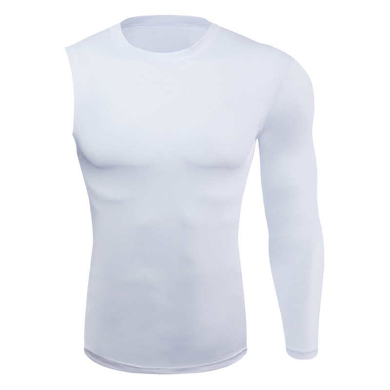 Long and Short Sleeve Quick-drying Running Gym Compression Training Sports Base Clothes Basketball Men's Breathable Sweat-wicking Elastic Tight Fit