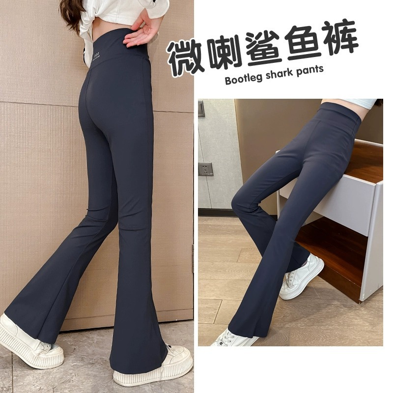 Picture of Girls' Pants 2025 Autumn and Summer Elastic Thin Shark Pants for Older Children, Spring and Autumn Leggings, Cross-Border E-Commerce