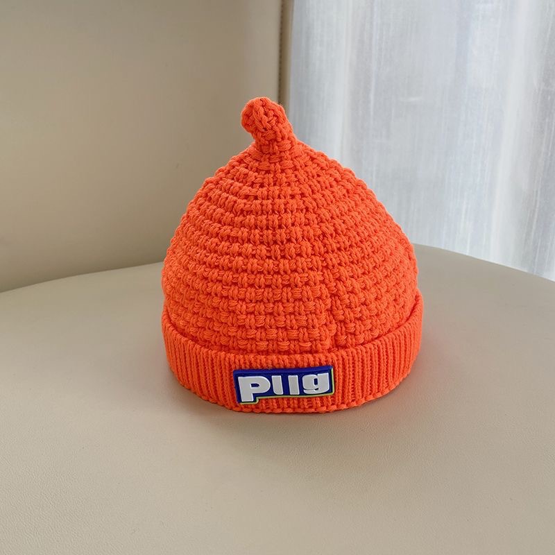 Picture of Children's hat autumn and winter girls' pullover hat Korean-style knitted hat colorful wool hat baby boys' warm earmuffs hat tide