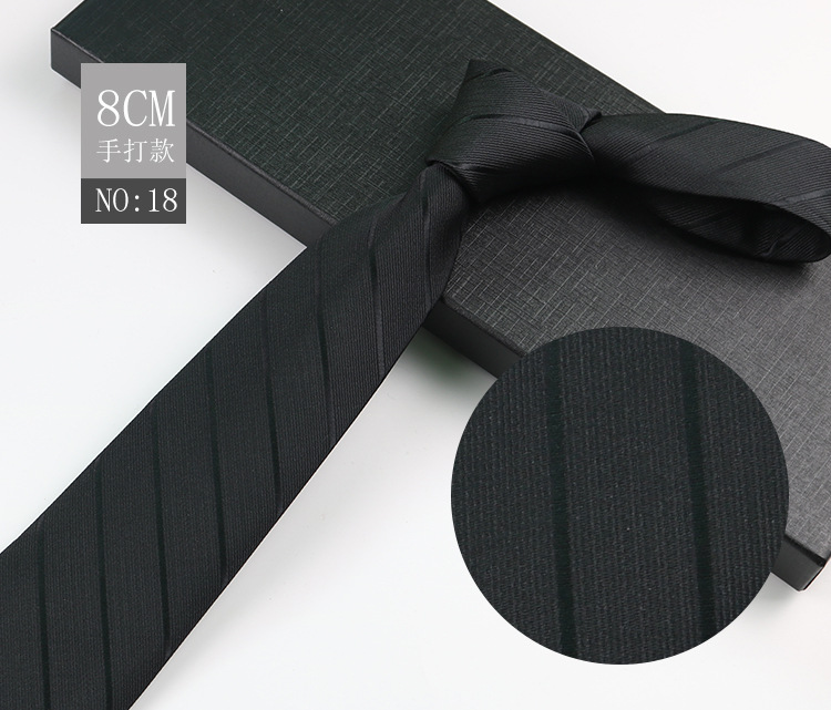 Picture of Men's Tie Business Shirt Stripesd Security Professional Formal Wear Wholesale Plus Logo Manufacturer 8cm Hand-Made