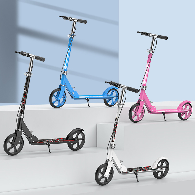 Picture of Scooter adult Scooter Youth big wheel two wheel two wheel foldable city adult hand brake for walking