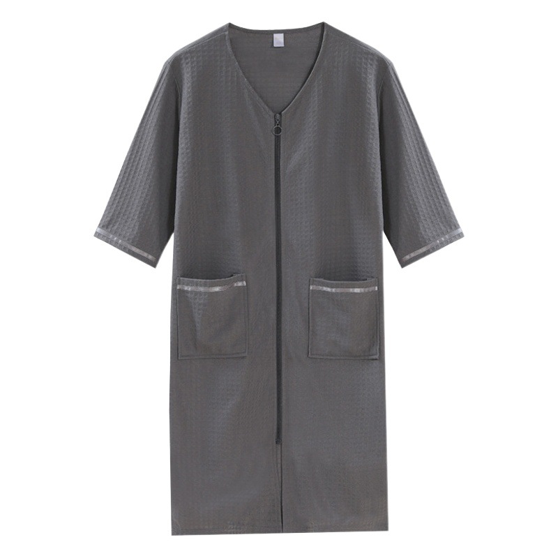 Naked Bathrobe Men's Spring and Summer Large Size Nightgown Outwear Couple Absorbent Bath Towel Women's Soft Thin Bathrobe Wholesale