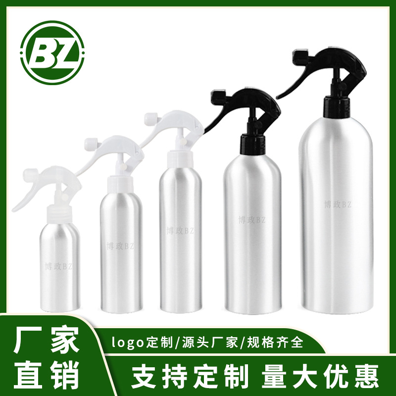 in stock new 30ml-1000ml aluminum bottle with big mouse nozzle car cleaner disinfection alcohol spray bottle