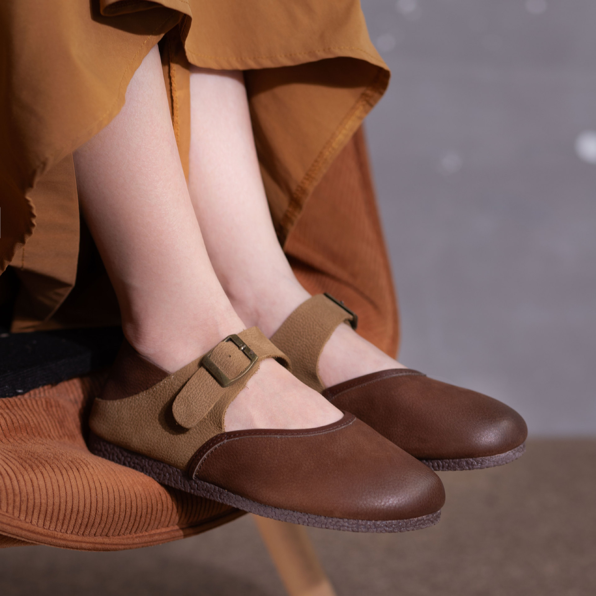 2025 Spring/Summer Hot-Selling Birkenstock-Style Women's Shoes, Matte Leather Color-Block Shallow Single Shoes, Millard-Style Non-Slip Soft Sole Shoes