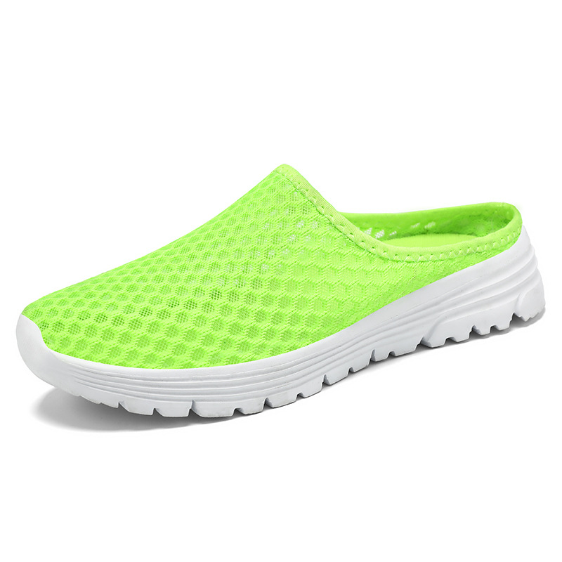Picture of Women's Shoes Summer Cross-Border Large Size Half-Flop Hollow Breathable Mesh Shoes Slip-On Outer Slippers Versatile Single Shoes Wholesale