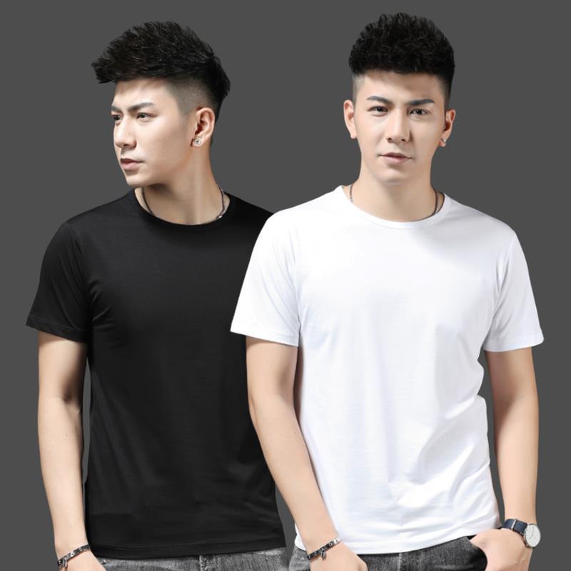 Modal Ice Silk Short-sleeved T-shirt Men's Fashionable Summer Men's T-shirt 2023 New Top Men's Fashion Brand Clothes