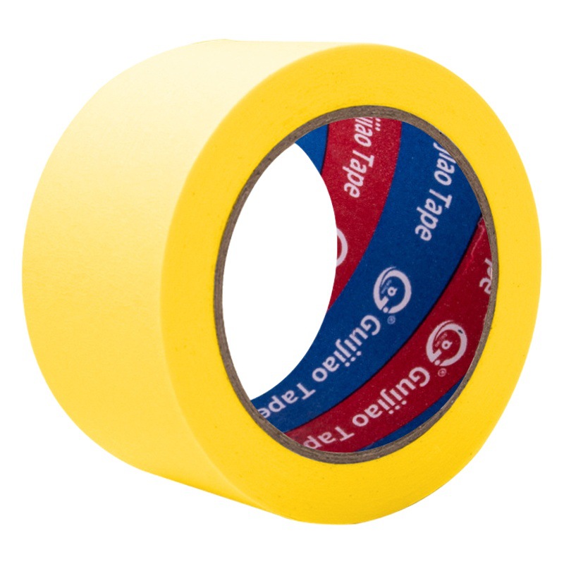 Yellow masking tape full box of art raw color paper exterior wall seamless car paint masking can be tearable
