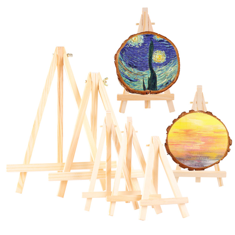 Picture of Wooden Display Mini Easel Desktop Tripod Small Easel New Photo Frame Easel 15*8 Photo Frame Tripod Bracket