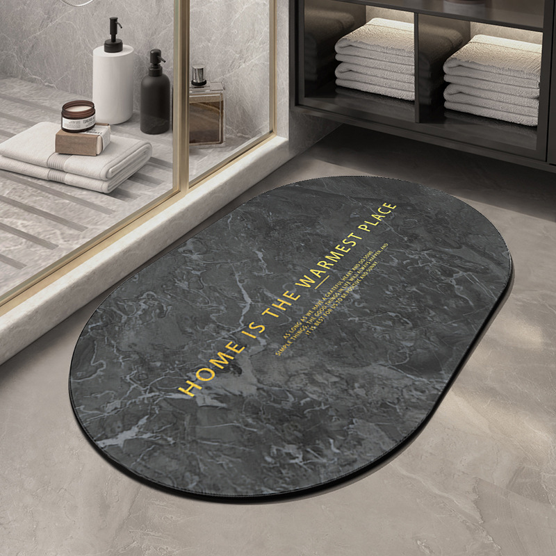 Picture of Diatom mud bathroom absorbent quick-drying marbling floor mat household bathroom wash basin non-slip floor mat