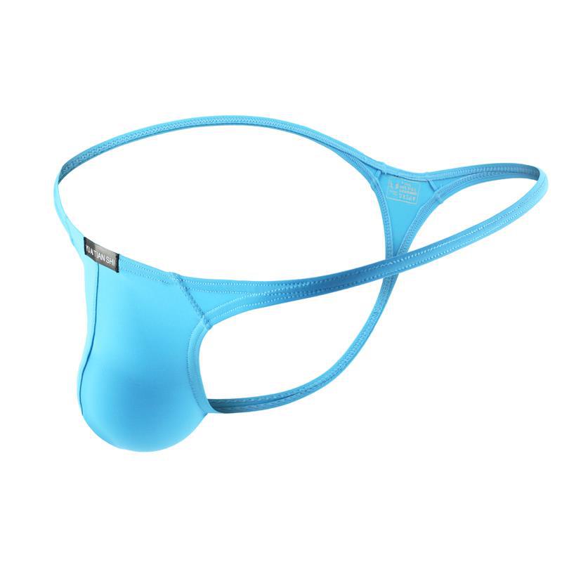 Picture of Bath Love Angel Men's Sexy Underwear Nylon Breathable Solid Color Low Waist Thong Men's Gay Underwear Spot Wholesale
