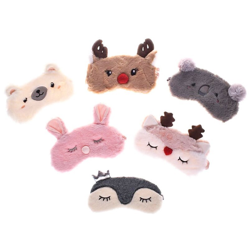 Picture of Japanese-Style Soft and Adorable Penguin Eye Mask, Plush Breathable Cotton, Cute Cartoon Design, Light-Blocking, Eye Protection for Men, Women, and Children