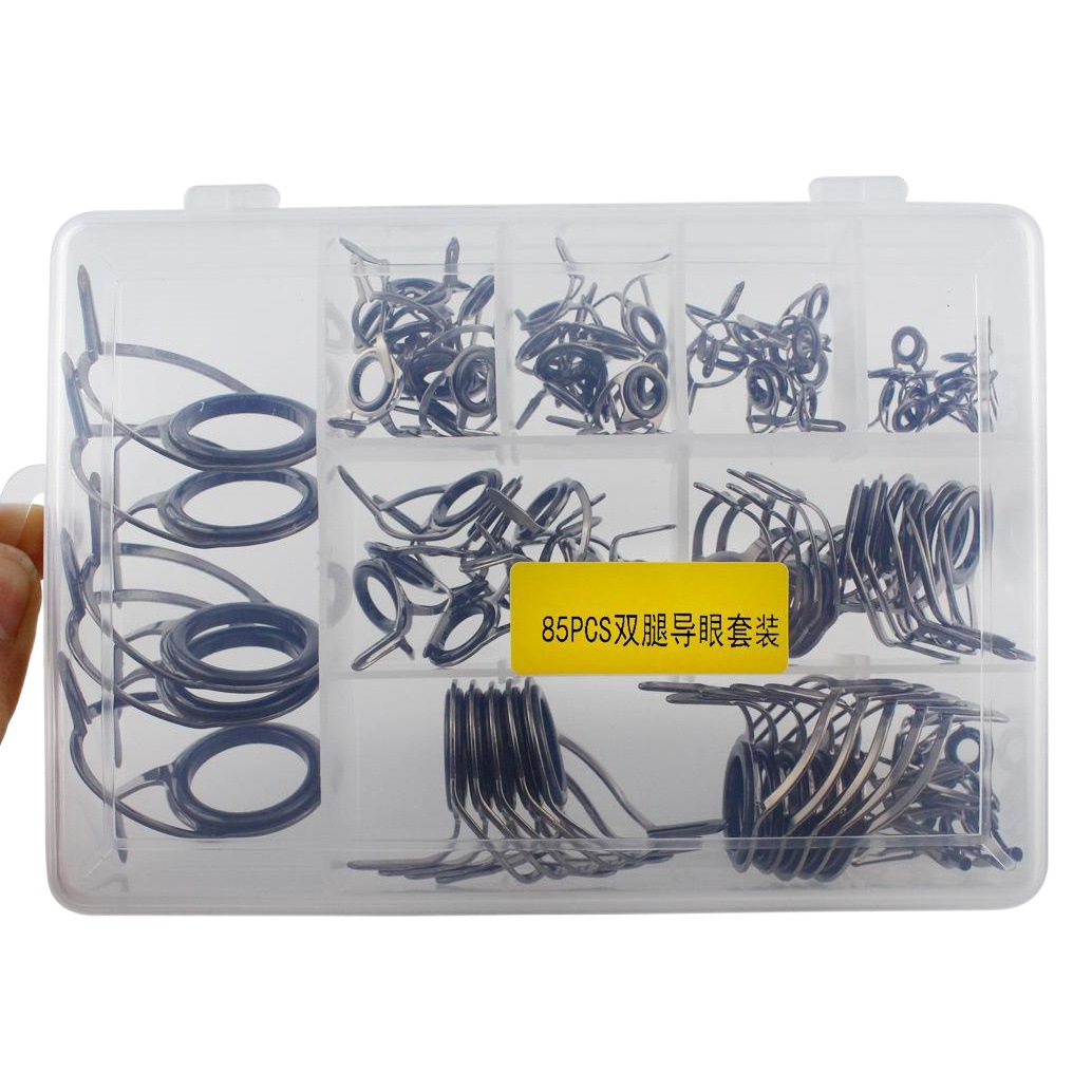 Hunting high fishing gear accessories suit 85 pieces of ceramic guide ring fishing rod fishing gear accessories suit sea rod fishing fishing cross-border