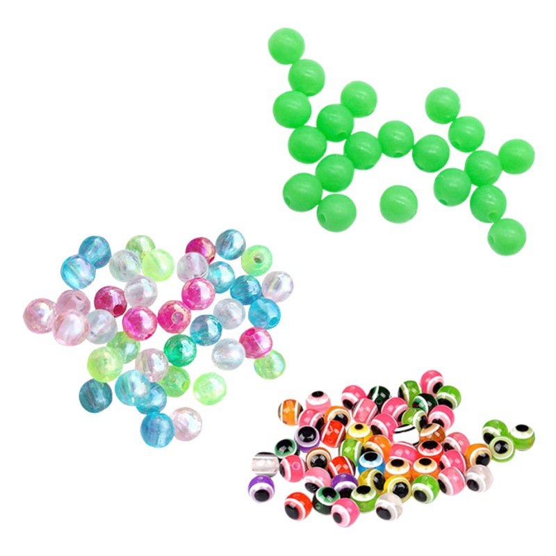 Luya Luminous Blocking Bead Luminous Blocking Bean Fish Eye Luya Small Accessories Fluorescent Bead Fishing Accessories Fish Luring Bead DIY